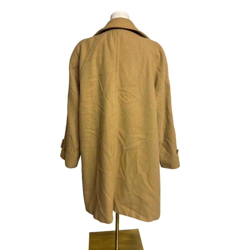 Vintage Womens Camel Wool Double Breasted Peacoat Size 12 Classic Old Money - Picture 3 of 12